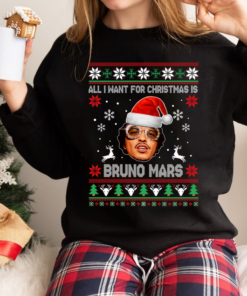 All I Want For Christmas Is Bruno Mars Ugly Sweatshirt, Bruno Mars Christmas Ugly Sweatshirt