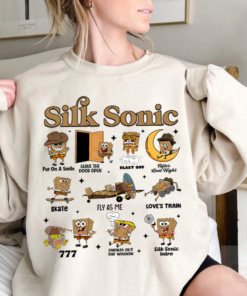Bruno Mars Spongebob Sweatshirt, Bruno Mars Silk Sonic Inspired Sweatshirt