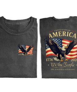 American Eagle Flag Men's T-Shirt United States of America 1776 2026 We The People 250 Year Semi Quincennial Patriotic Tops
