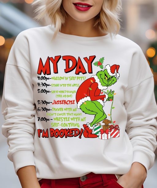 Grinch My Day I'm Booked Sweatshirt