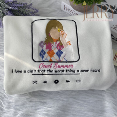 Cheap Cruel Summer Taylor Swift Embroidered Sweatshirt, Best Gifts For Taylor Swift Fans 2