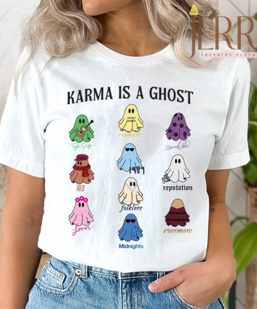 Cheap Karma Is A Ghost Taylor Swift Eras Tour T Shirt, Best Gifts For Swifties