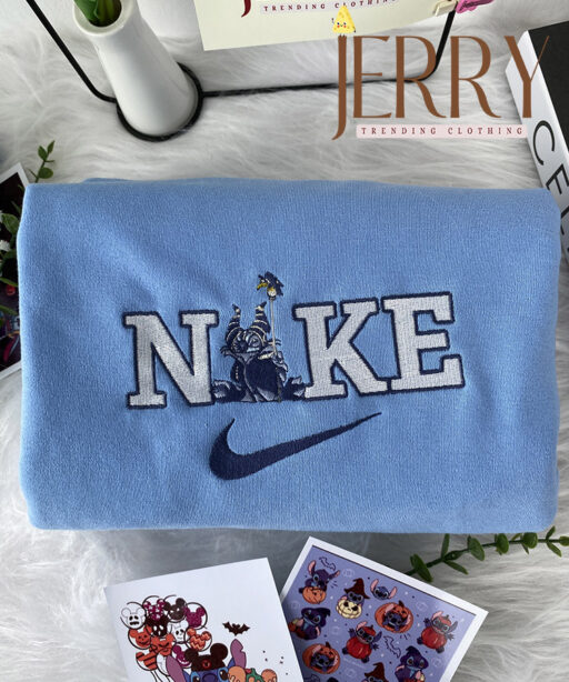 Cheap Stitch Nike Embroidered Sweatshirt, Perfect Couple Gift For Halloween 3