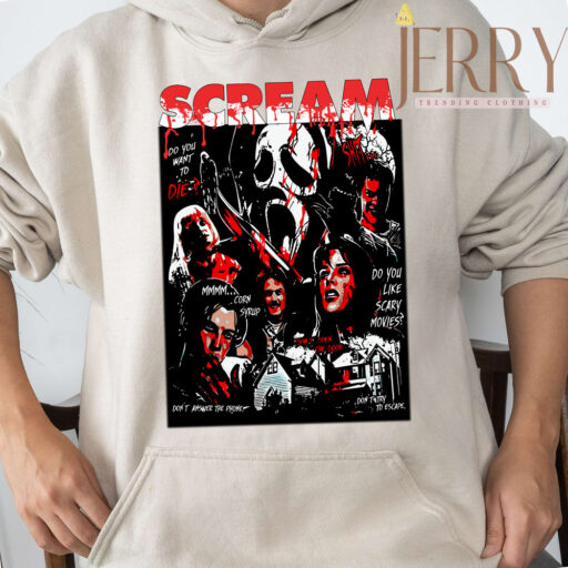 Cheap Scream Halloween Movie T Shirt, Halloween Gifts For Adults