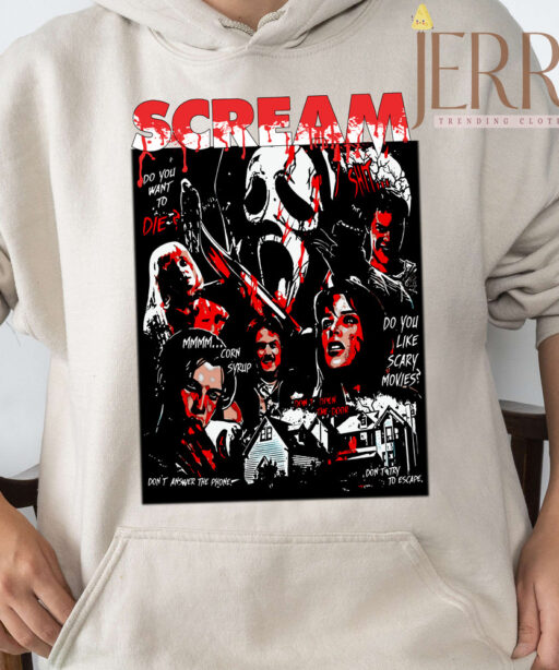 Cheap Scream Halloween Movie T Shirt, Halloween Gifts For Adults