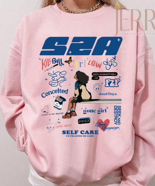 Cheap Self Care SZA SOS Shirt, SZA SOS Tour Merchandise Gift for Fans