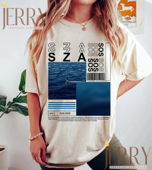 Cheap Studio Album SZA SOS Shirt, SZA SOS Merch