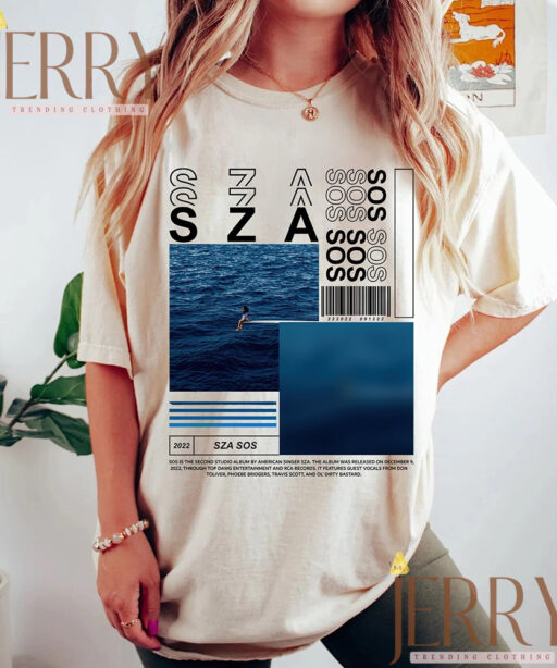 Cheap Studio Album SZA SOS Shirt, SZA SOS Merch