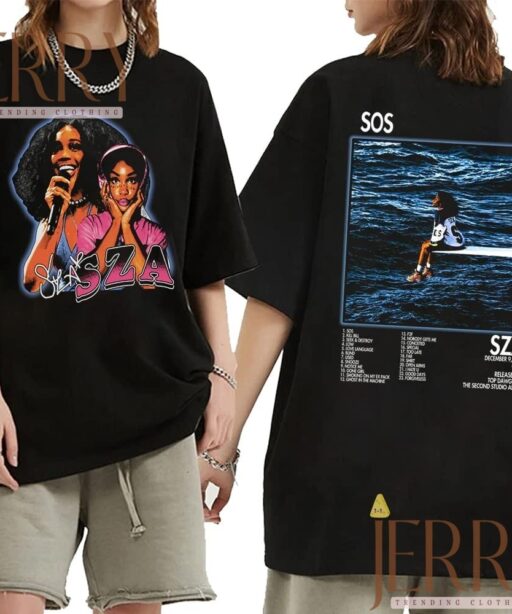 Cheap Vintage Full Tracklist Album SZA Tour Shirt, SZA SOS Merch