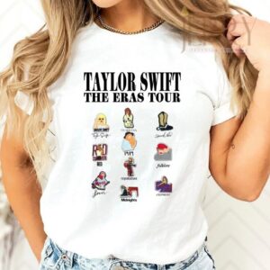 Cute Album List Taylor Swift Eras Tour 2023 T Shirt , Perfect Gift For Your Swifties