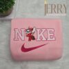Personalized Harley Quinn Stitch Nike Embroidered Sweatshirt, Best Halloween Gift For Couple 12