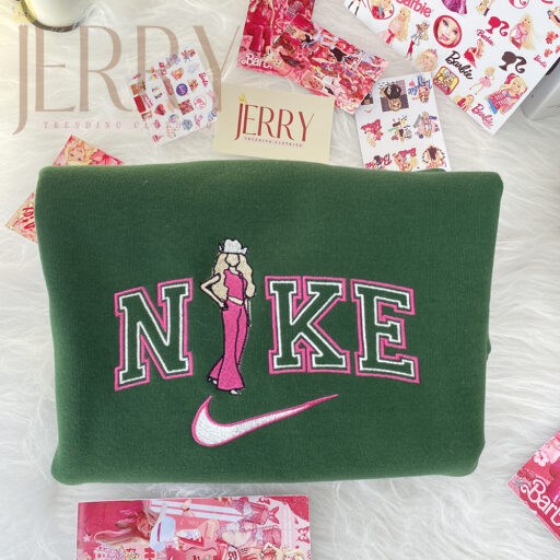 Cheap Barbie And Ken Nike Embroidered Sweatshirt, Perfect Couple Gift For Christmas