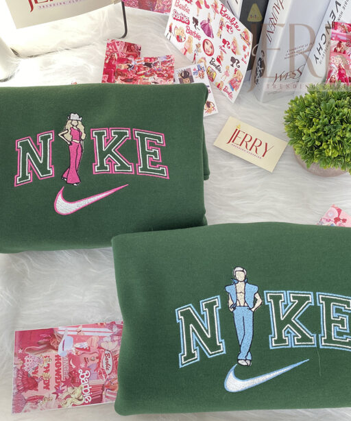 Cheap Barbie Nike Embroidered Sweatshirt, Perfect Couple Gift For Christmas