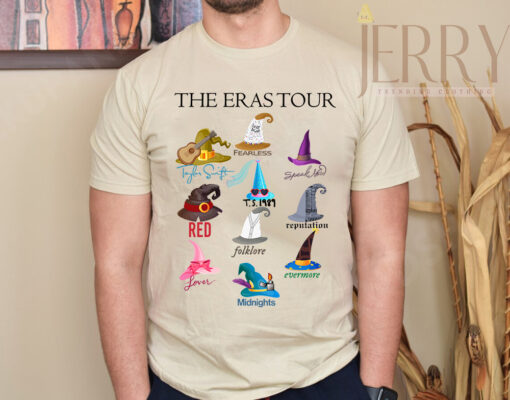 Cheap Witch Hat Taylor Swift Eras Tour T Shirt, Gifts For Taylor Swift Fans