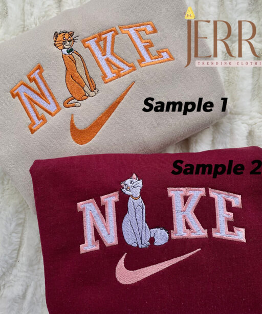 Aristocat Cat Nike Embroidered Sweatshirt