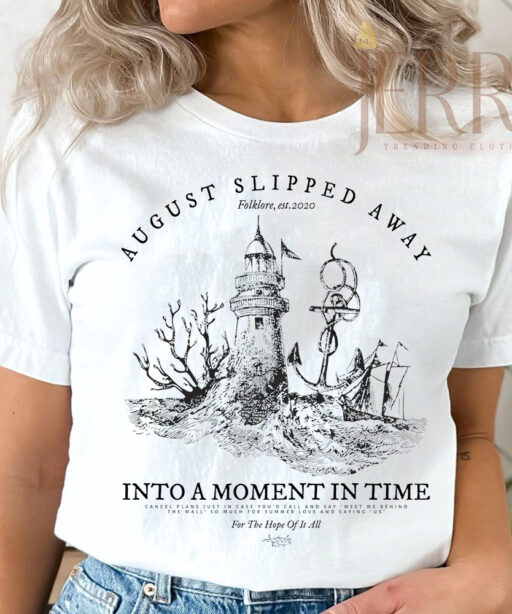 Cheap August Slipped Away Taylor Swift Folklore Shirt, Best Gift For Taylor Swift Fans