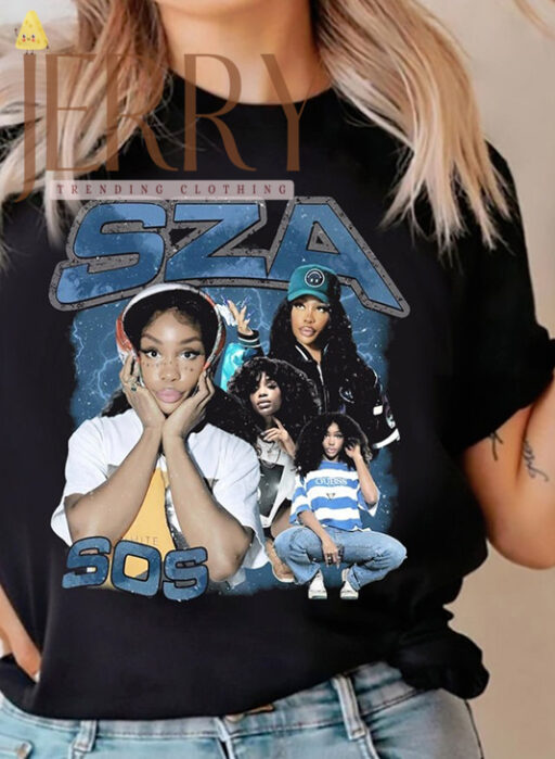 Cheap Retro Vintage Album SZA SOS Shirt, SZA SOS Merch 2