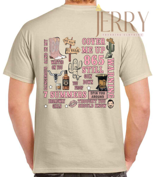 Cheap Vintage Pink Cowgirl Country Wallen Western T Shirt, Morgan Wallen Concert Merch 3