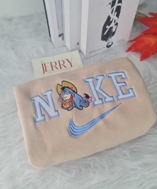 Cheap Eeyore Winnie The Pooh Nike Embroidered Sweatshirt, Halloween Gift Ideas For Couple