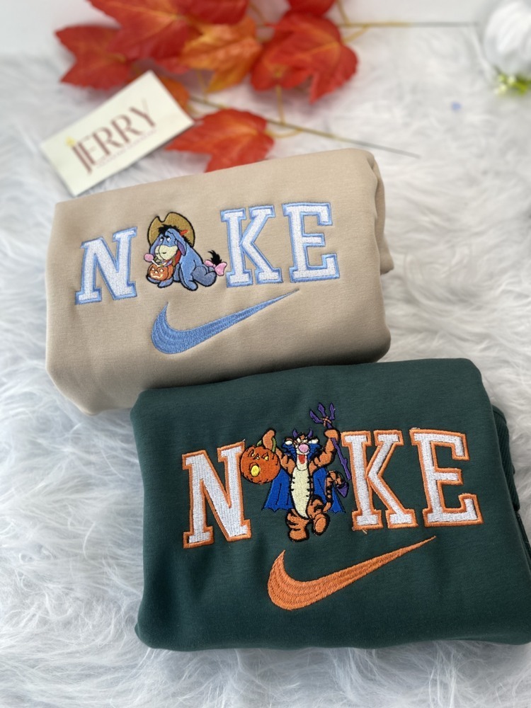 Cheap Stitch Nike Embroidered Sweatshirt, Perfect Couple Gift For Halloween  – Jerry Clothing