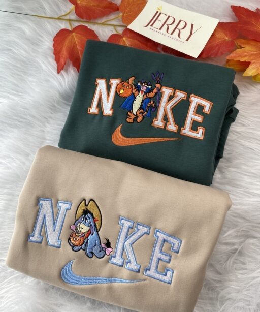 Cheap Eeyore Winnie The Pooh Nike Embroidered Sweatshirt, Halloween Gift Ideas For Couple