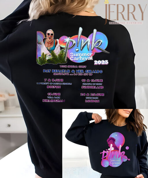 Cheap Schedule Date Pink Summer Carnival Tour T Shirt, Pink Tour Merchandise