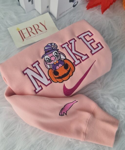 Cheap Stitch Nike Embroidered Sweatshirt, Perfect Couple Gift For Halloween  – Jerry Clothing