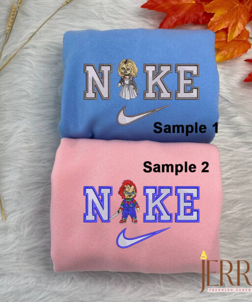 Chucky And Tiffany Nike Embroidered Shirt