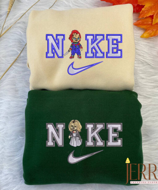 Chucky And Tiffany Nike Embroidered Shirt