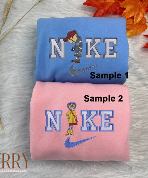 Coraline And Wybie Nike Embroidered Shirt