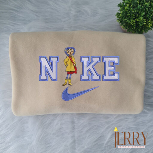 Coraline And Wybie Nike Embroidered Shirt