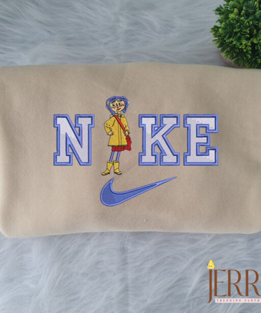 Coraline And Wybie Nike Embroidered Shirt