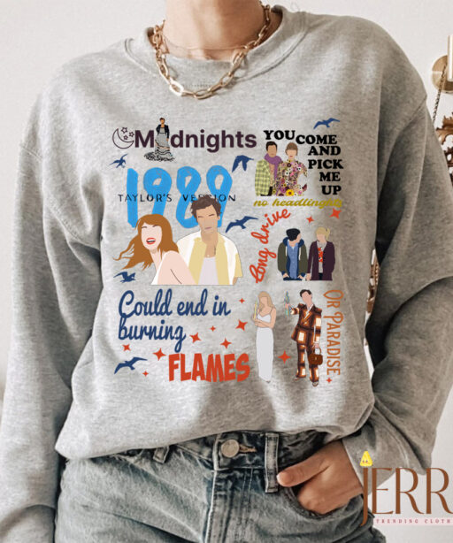 Harry styles And Taylor Swift Collaboration Style Song T Shirt