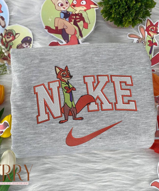 Judy And Nick Zootopia Disney Nike Embroidered Sweatshirt