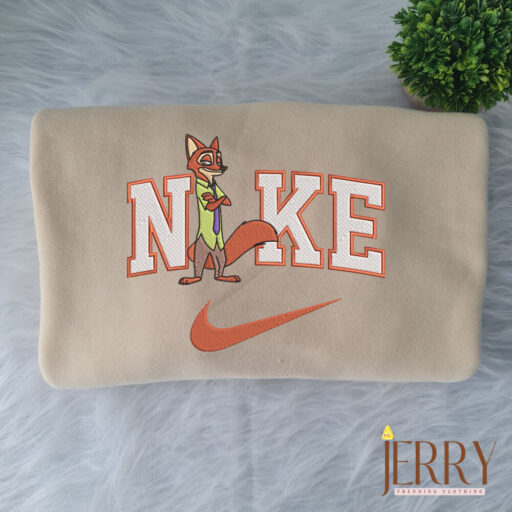 Judy And Nick Zootopia Disney Nike Embroidered Sweatshirt