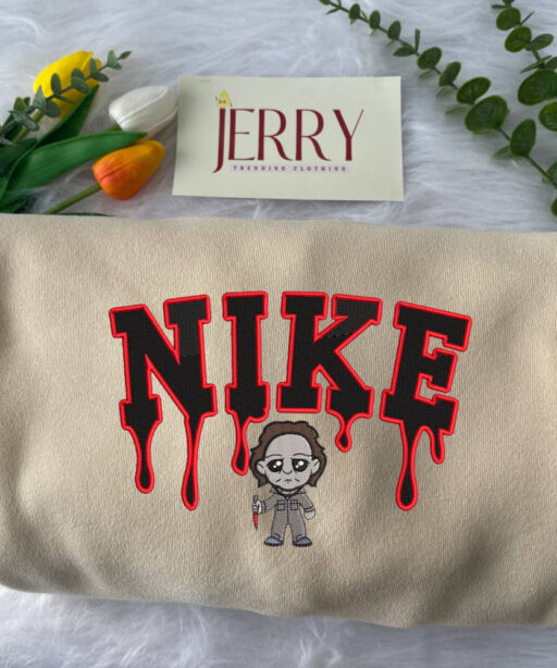 Knife Michael Myers Nike Embroidered Sweatshirt