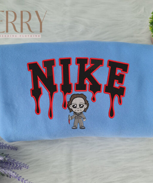 Knife Michael Myers Nike Embroidered Sweatshirt