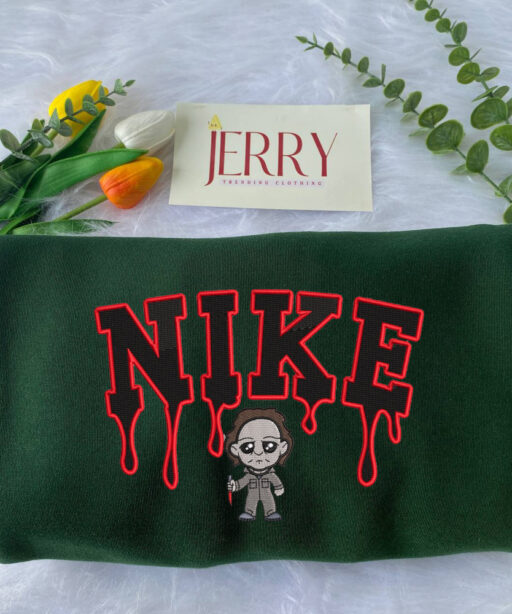 Knife Michael Myers Nike Embroidered Sweatshirt