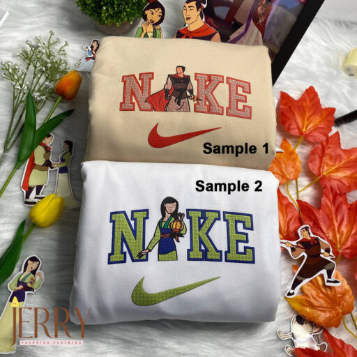 Mulan And Li Shang Disney Nike Nike Embroidered Sweatshirts