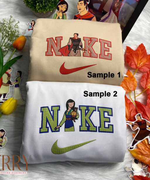 Mulan And Li Shang Disney Nike Nike Embroidered Sweatshirts