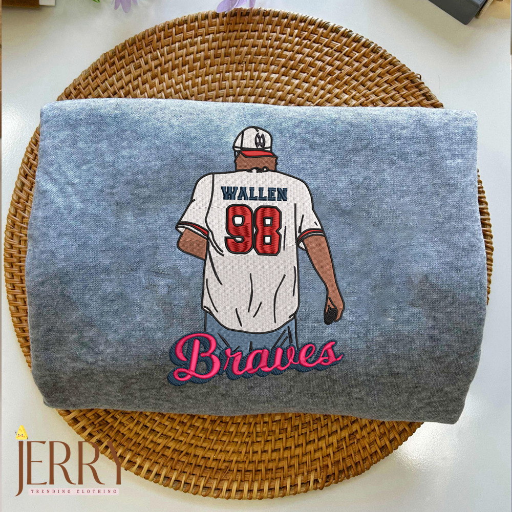 Morgan Wallen Jersey/ 98 Braves Jersey/morgan Wallen Outfit/ Morgan Wallen  Baseball Jersey/ Braves Wallen Jersey 