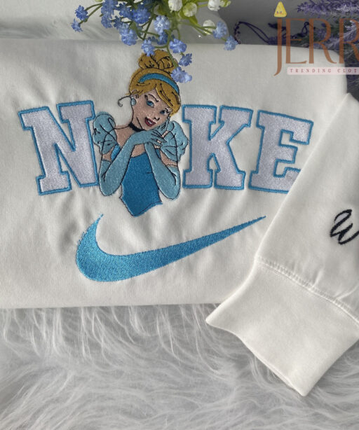 Personalized Prince Charming Disney Nike Embroidered Sweatshirt, Christmas Present For Couples 3