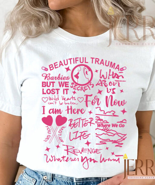 Pink Beautiful Trauma Album T Shirt