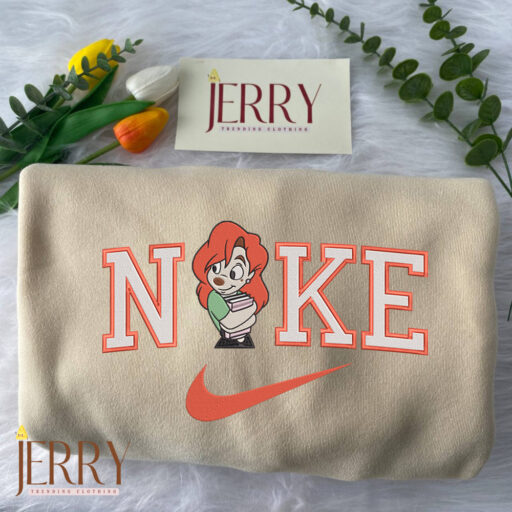 Roxanne And Goofy Disney Movie Nike Embroidered Sweatshirts