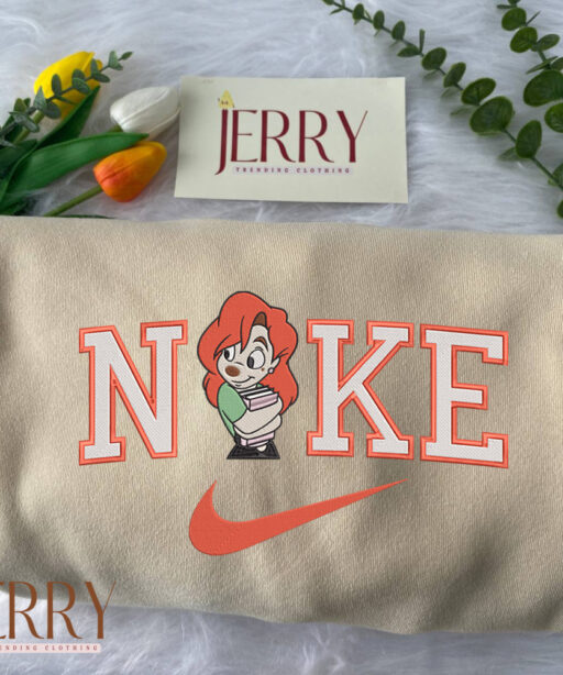 Roxanne And Goofy Disney Movie Nike Embroidered Sweatshirts