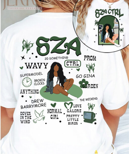 SZA Ctrl Album Two Sides T Shirt