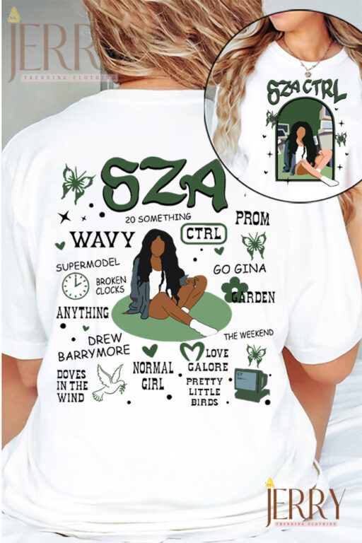 SZA Ctrl Album Two Sides T Shirt