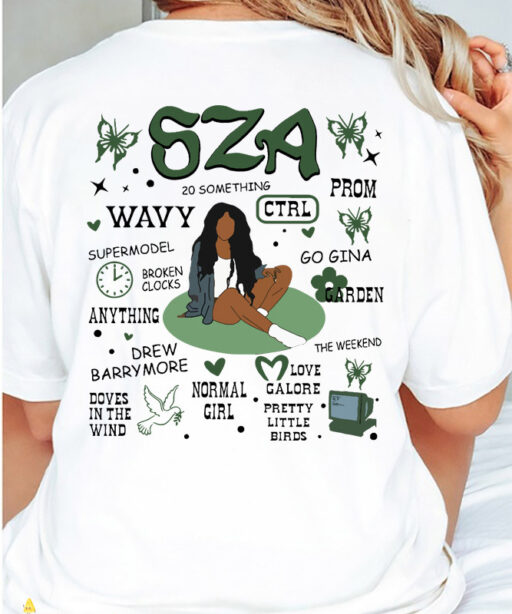 SZA Ctrl Album Two Sides T Shirt