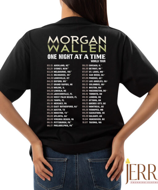 Schedule Tour Date Hardy 24 Morgan Wallen Tour T Shirt Two Sides