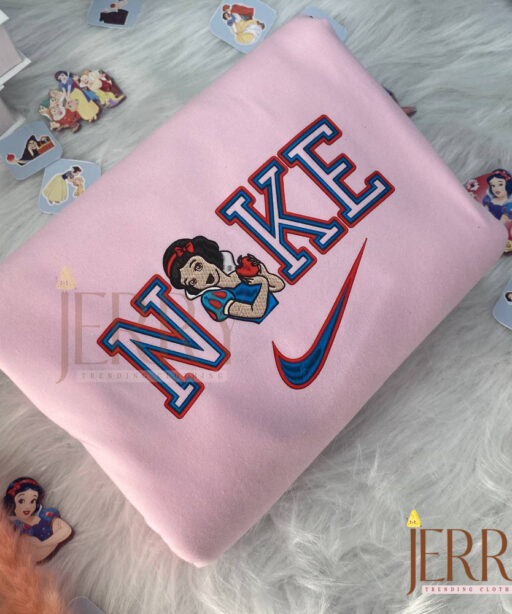 Snow White And Prince Florian Disney Nike Embroidered Sweatshirts